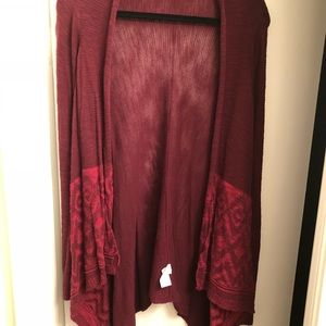 Burgundy cardigan